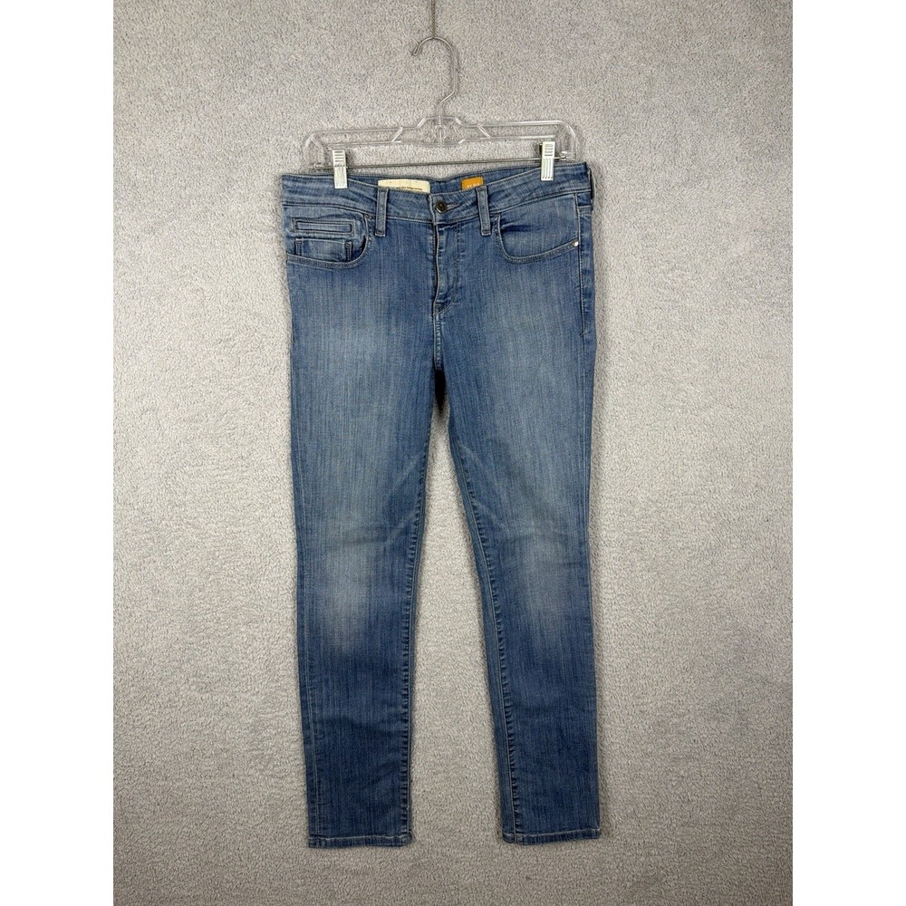 Pilcro And The Letterpress Womens 30 Cigarette Jeans Light Wash Stretch Denim